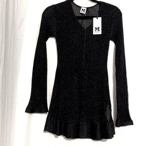 MISSONI BLACK SIMI SHEER MINI WITH TINY ELEGANT SPARKLE.